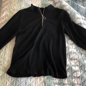 long sleeved black shirt